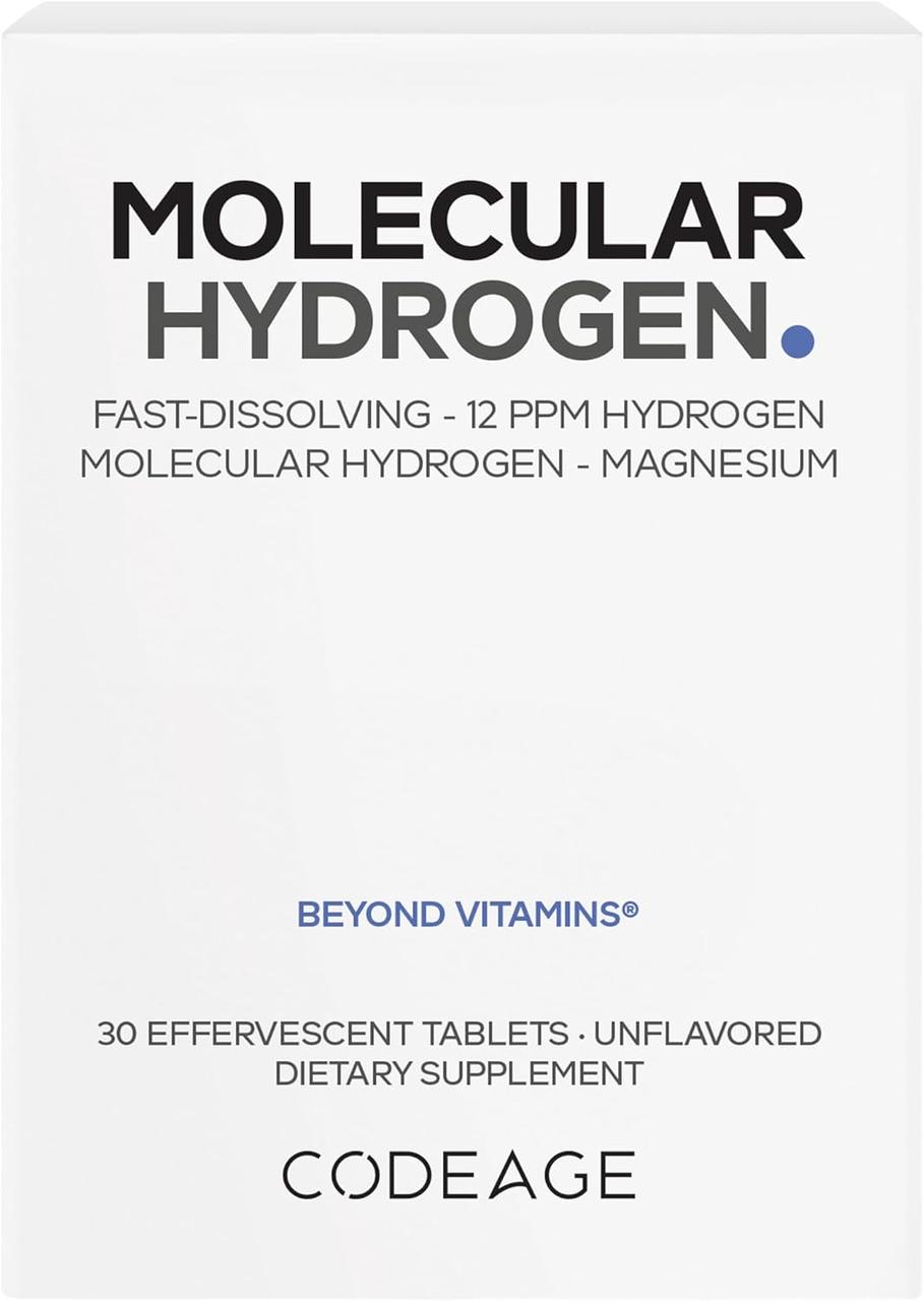 CodeAge Molecular Hydrogen/Шипучі таблетки з молекулярним воднем підтримання гідратації 30 шт. BX615, фото 1