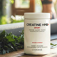 CodeAge Creatine HMB+/Ліпосомальний креатин + таурин + моногідрат кальцію HMB 321 г BX571, фото 6