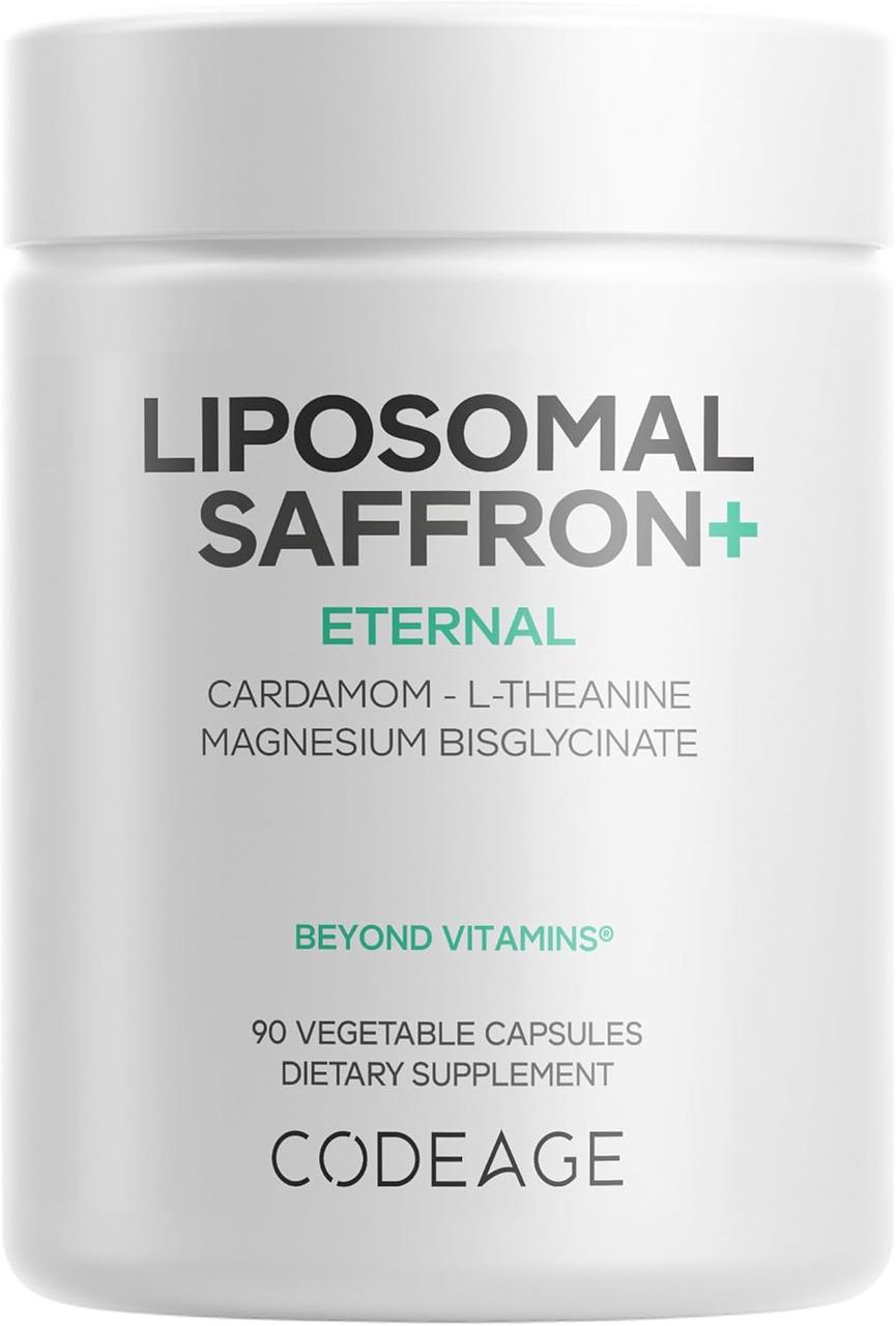 CodeAge Liposomal Saffron+/Ліпосомальний шафран+ 90 капсул BX763, фото 1