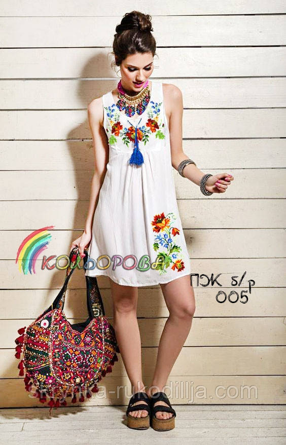 Заготовка для вишивки Плаття жіноче без рукавів ПЖ б/р-005 (від Кольорова)