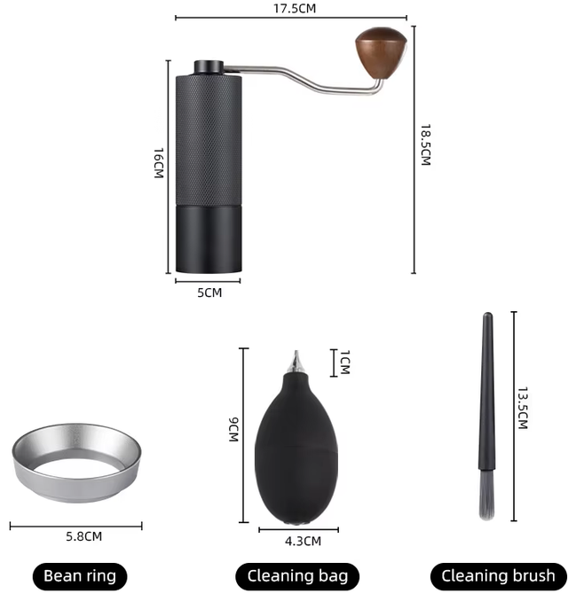 Ручна кавомолка BBS Crank Coffee Bean з жорнами з нержавіючої сталі