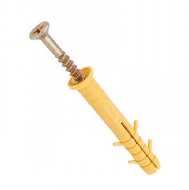 Дюбель із шурупом для швидкого монтажу 6х60 потай (100 шт./пак.)
