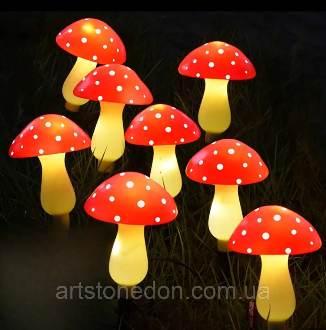 Сонячна садова гірлянда «Грибочки», фото 1