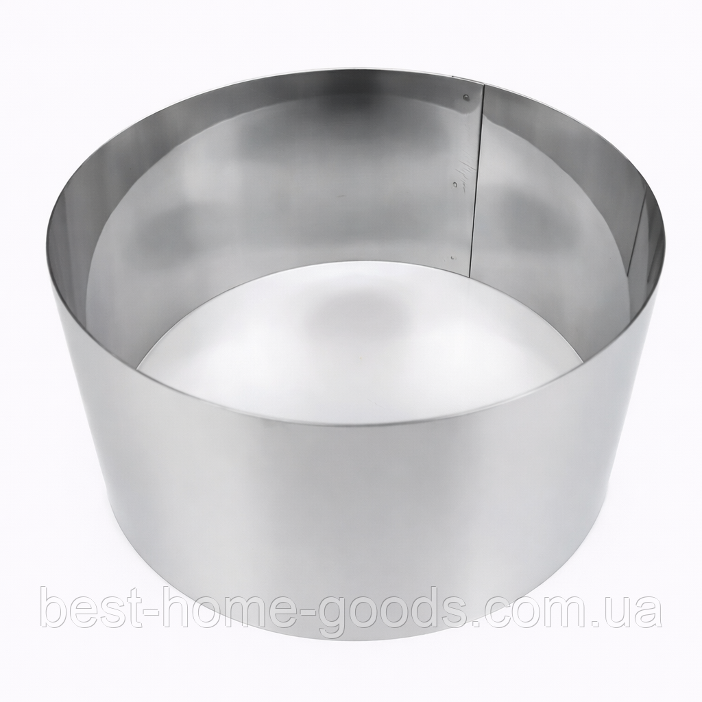 Кондитерська форма-кільце для випікання тортів та десертів | Ø 12 см | висота 8,5 см | нержавіюча сталь, фото 1