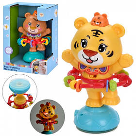 Гра 7785A-B тварина, розмір 20см, на присосці, музика, звук, світло, 2 види (тигр, ведмідь), на батарейках, у коробці 17,5-26-11,5