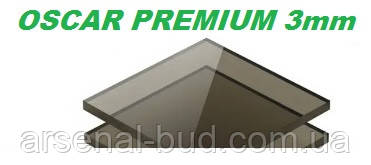 Монолітний полікарбонат, 3мм бронза класична, для навісів, козирків, градостійкий, пластичний, OSCAR PREMIUM ( 205см Х 305см), фото 1
