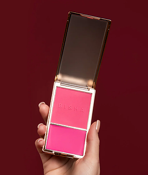 BISHA Essential Duo Blush Dubai - кремові та пудрові румʼяна, яскраво-рожеві