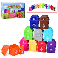 Гра XQS2086A навчальна, набір динозаврів 10 шт., Будиночок 10 шт., Кор., 35-21,5-8 см.