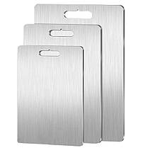 Набір кухонних дощок 3-в-1 з нержавіючої харчової сталі AISI 304, фото 2