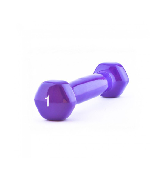 Гантели для аэробики в виниловой оболочке FOREMAN 0.45 кг (пара) (FM-IVD-1lb-purple), фиолетовый - фото 1 - id-p493186614