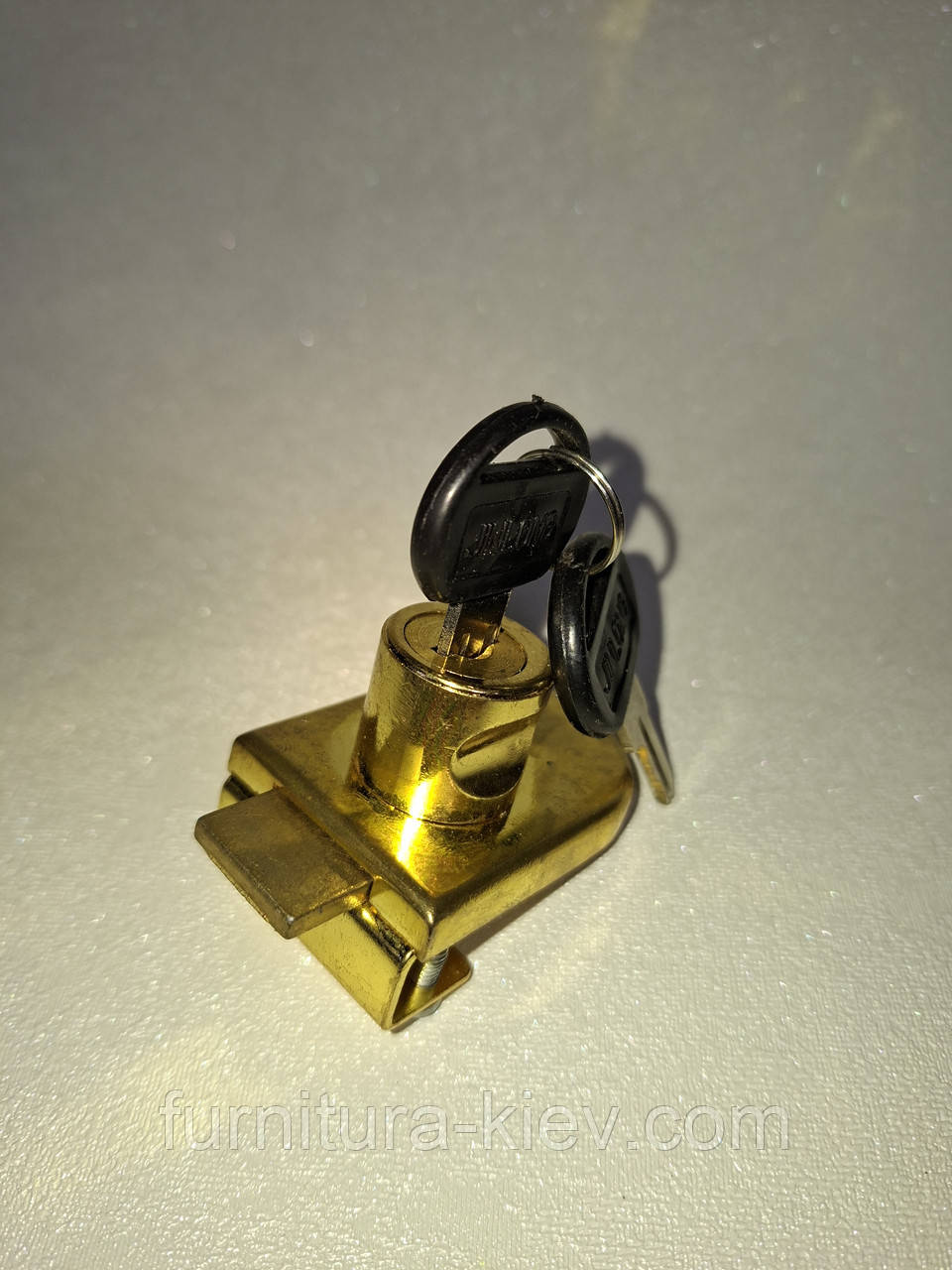 Замок на меблеві скляні двері золото б/узамок на меблеві скляні двері золото б/у, фото 1