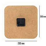 Годинник MDF для сублімації настінні квадратні (290х290 мм)., фото 2