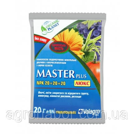 Master (Мастер) 20 г мінеральне добриво NPK 20.20.20, Valagro, фото 1