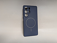 Чохол для Samsung Galaxy S25 Ultra / Самсунг Галаксі S25 Ультра, MagSafe, софт тач, силікон, синій