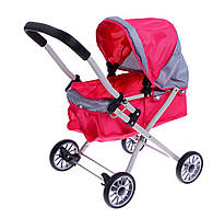 Дитяча іграшкова коляска для ляльок і пупсів з міцною металевою основою Дитячі іграшкові лялькові коляски для дівчаток