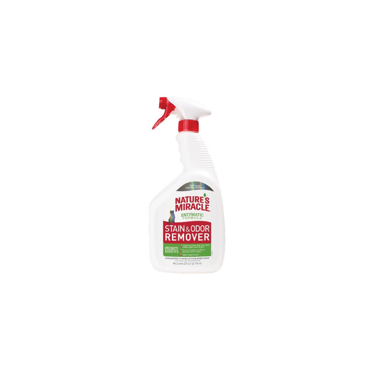 Засіб 8in1 Nature`s Miracle Cat Stain and Odor Remover Spray для усунення плям та запахів від котів 946 мл