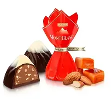 Цукерки "Monblanc" з карамеллю і мигдалем, 100 г.