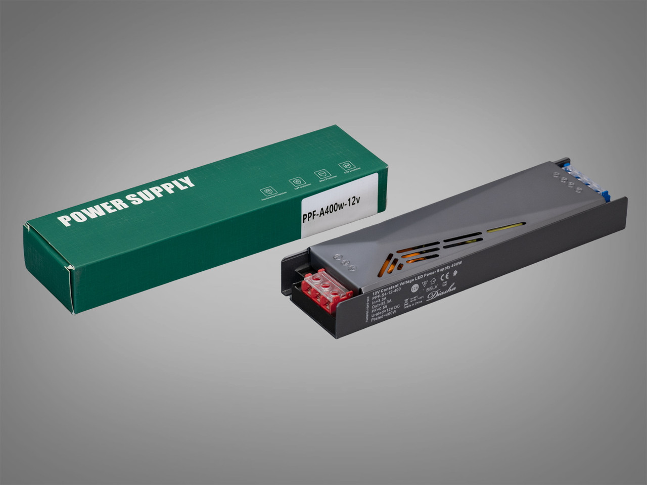 Блок живлення для LED стрічки, 12v, 400Вт, 33.33А PPF-A400W-12V