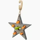 Іграшка Trixie для гризунів Зірка для ласощів, інтерактивна розвивальна іграшка для кроликів і морських свинок, сіра, 14×17 см