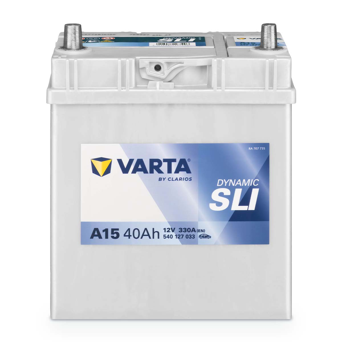 Акумулятор 40Аг 330А 12В L+ VARTA A15 Dynamic SLI 540127033 / 540 127 033 6CT-40 (187х127х227), фото 1