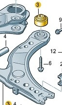 Сайлентблок переднего рычага - задний Шкода: продажа, цена в Виннице ...