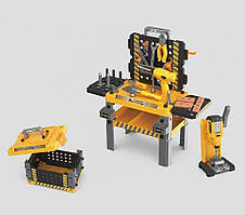 Дитячий іграшковий набір інструментів у валізі для хлопчиків з інструментами шуруповертом та дрилем 99 елементів