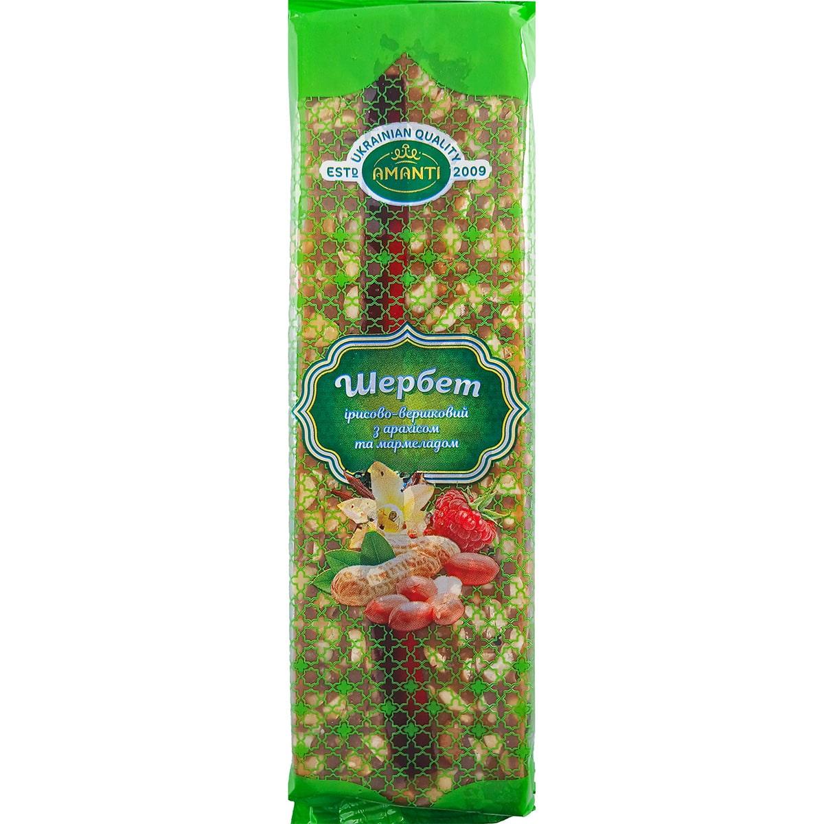 Щербет Ірисово-вершковий з арахісом та мармеладом Amanti (320г-350г)