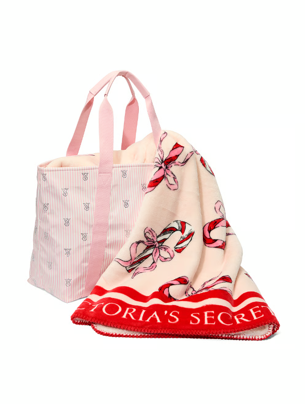 Набір Сумка+Плед Victoria's Secret Shine Tote Bag & Cozy Blanket