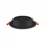 LED світильник Back вбудований круглий VIDEX 6W 5000K Black, фото 2