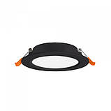 LED світильник Back вбудований круглий VIDEX 6W 5000K Black, фото 3