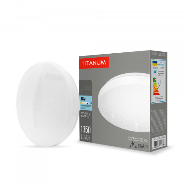 LED світильник настінно-стельовий TITANUM 18W 5000K Зоряне небо, фото 1