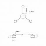 Світильник VIDEX під лампу 3xGX53 накладний Білий VL-SPF20B-W, фото 4