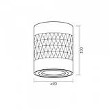 Світильник VIDEX під лампу GU10 SPF04A накладний білий + біла призма, фото 4