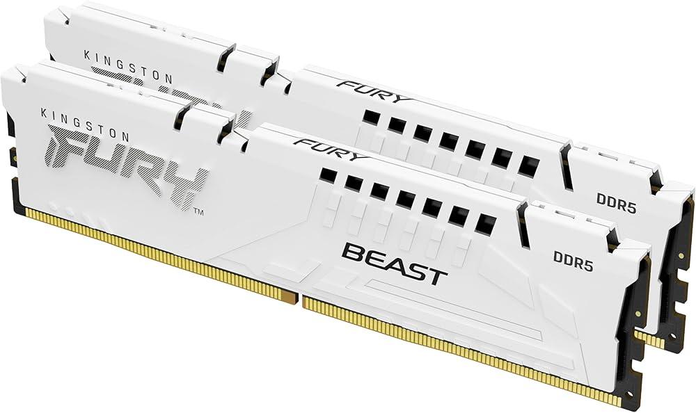 Оперативна пам'ять Kingston FURY 64 GB (2x32GB) DDR5 6400 MHz Beast EXPO White (KF564C32BWEK2-64), фото 1