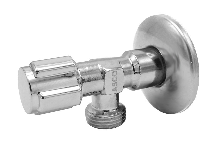 Кран кутовий для сантехприладів ASCO 1/2" х 1/2" AS-AV-021 2/100 шт