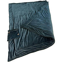 Ковдра з підігрівом від Power Bank 140х190см тепла зимова електроковдра. Велюр плюш "Смарагдовий"