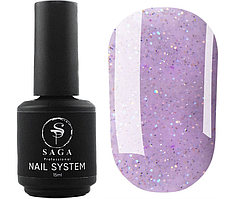 SAGA professional LIQUID GEL 27 (ніжно-лавандовий з блискітками, світловідбиваючий), 15 мл