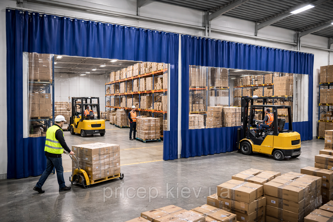 ПВХ штори для складів, ангарів промислового призначення