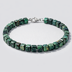 Яшма Камбаба гранований кубик 7х7 браслет, 0547ТЯ