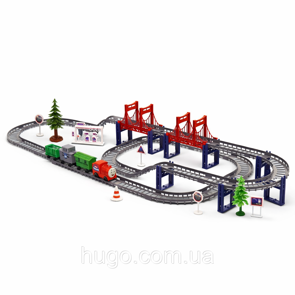 Ігровий різдвяний потяг від батарейок, 9263-3C / Набір святковий експрес / Потяг різдвяний електричний, фото 1