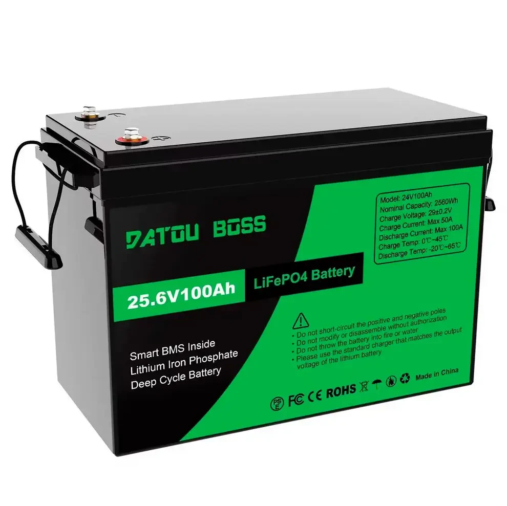 Акумулятор LiFePO4 DATOUBOSS 25,6V 100Ah 2560Wh з BMS, фото 1