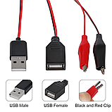 2 шт. мама + тато USB перехідник із затискачем типу «крокодил»: гніздо-затискачі, фото 5