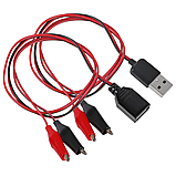 2 шт. мама + тато USB перехідник із затискачем типу «крокодил»: гніздо-затискачі, фото 9