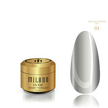 Гель для нарощування MILANO Metallic Paintiing Gel 01, 10 мл