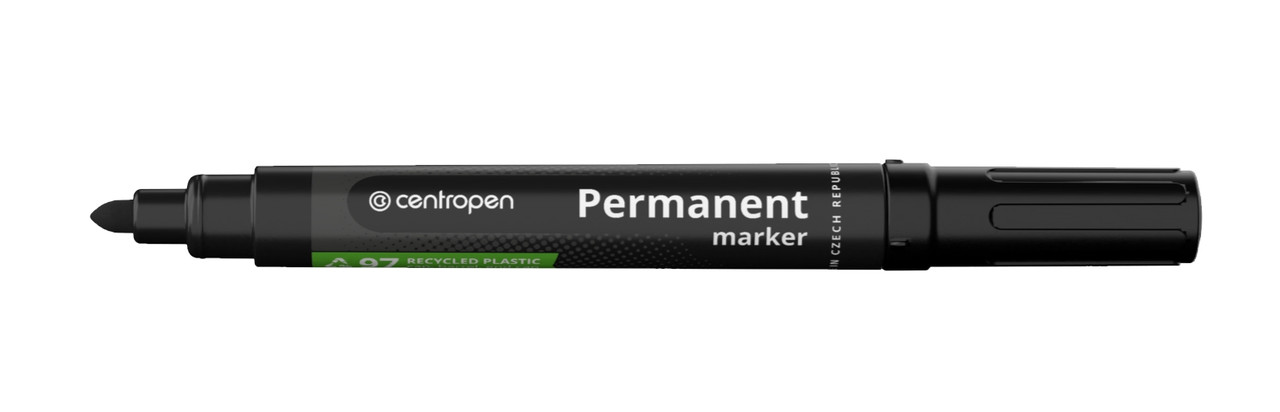 Маркер перманентний чорний круглий Centropen 8566/01, 01849, фото 1
