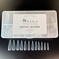 SAGA professional Верхні форми для нарощування ALMOND, 240 шт