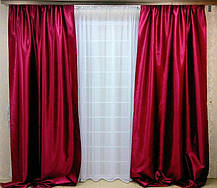 Штори портьєрні Шанзалізе Вишня (2 штори), фото 5