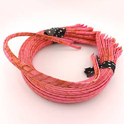 Уцінка!!! Основа для обідка з атласною стрічкою 5 мм 1 шт. Рожевий