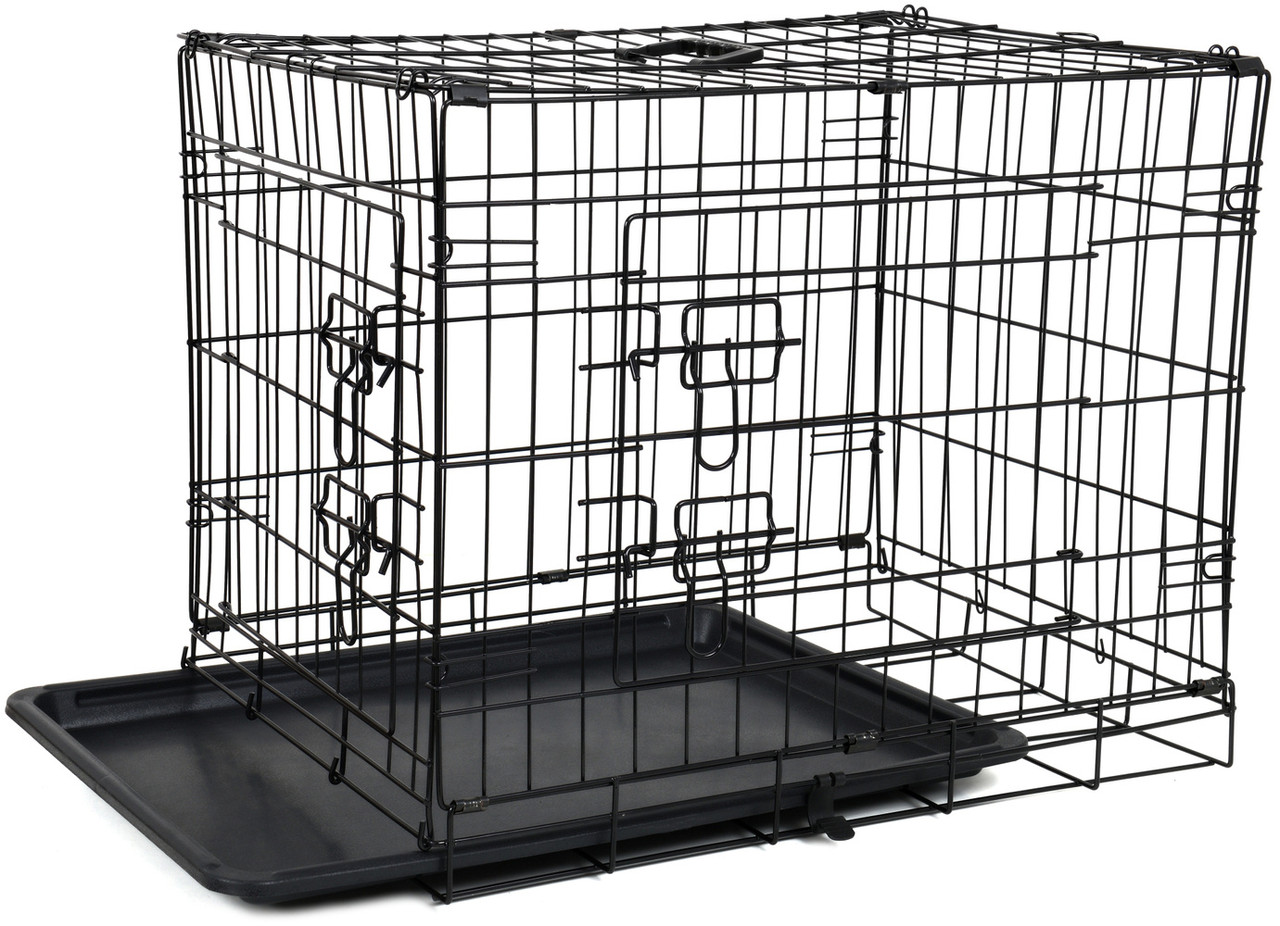 Металева клітка-манеж Funfit M/L (63х44х50,5 см) — переноска/клітка для собаки, кота та інших тварин, фото 1