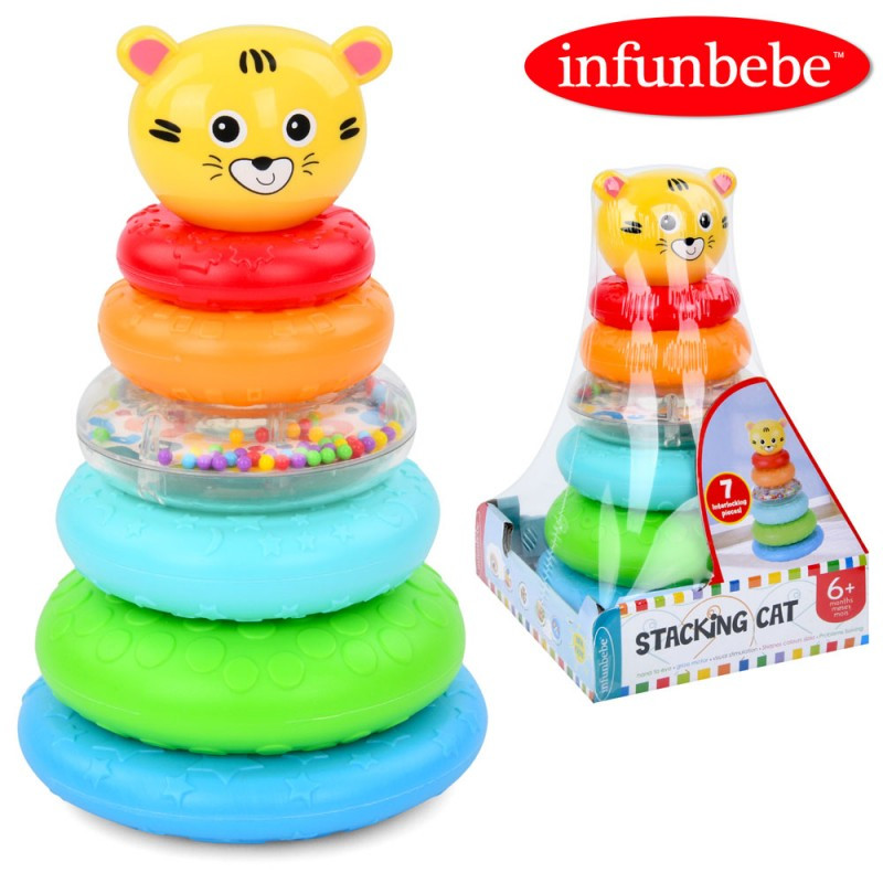 Пірамідка дитяча LimoToy PL2201C, тигр, кільця 5 шт., фото 1